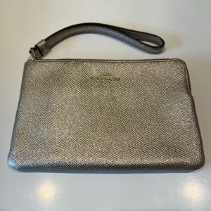 Coach Metallic Champagne wristlet